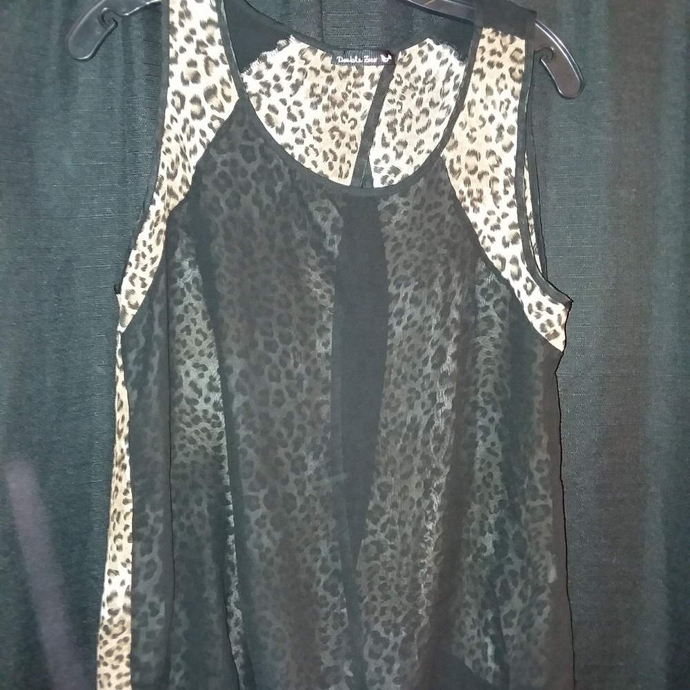 Leopard sheer Tank